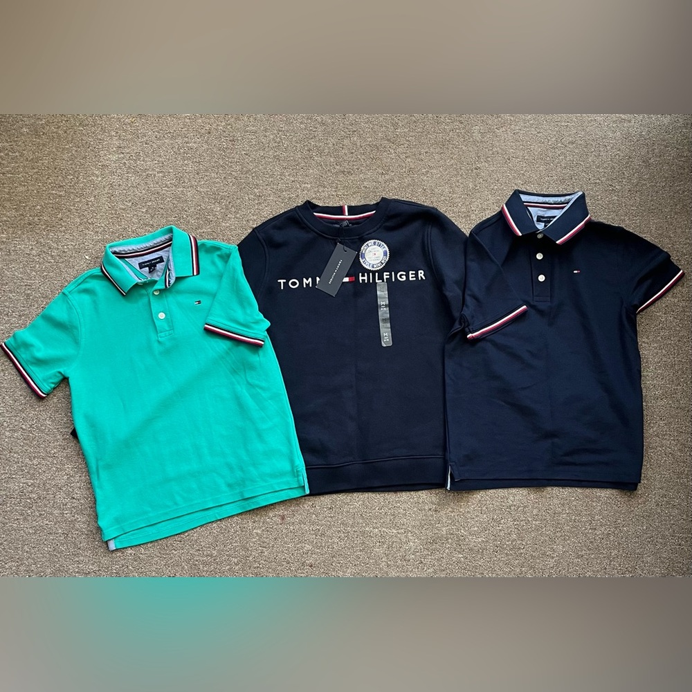 BUNDLE - Kids Tommy Hilfiger Polo Shirts & Sweater
